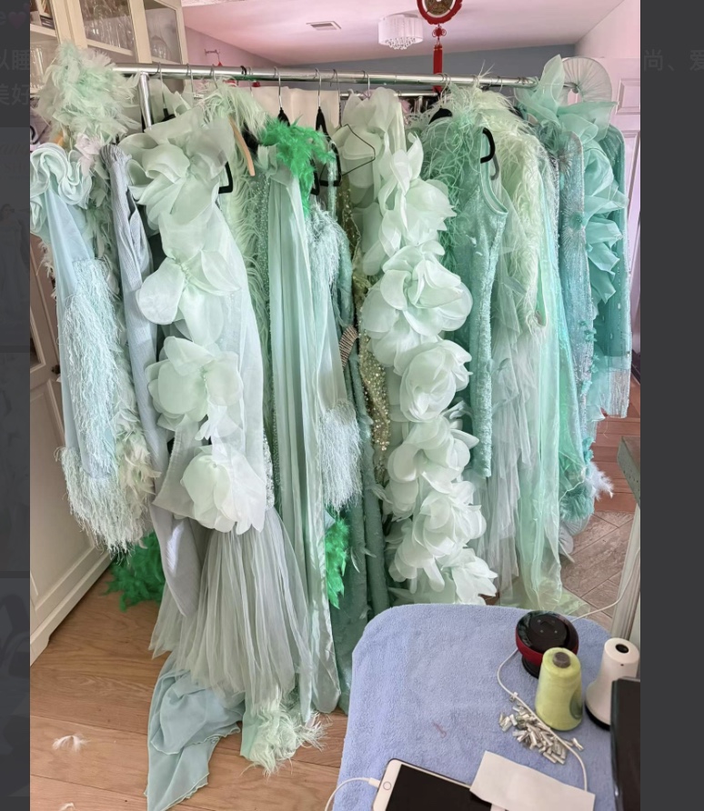 Mint garments in Sue Wang atelier