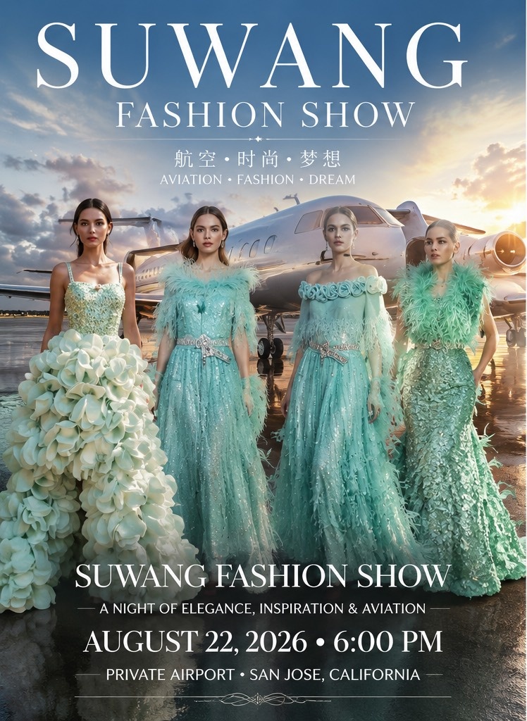 Sue Wang Fashion Show aviation campaign