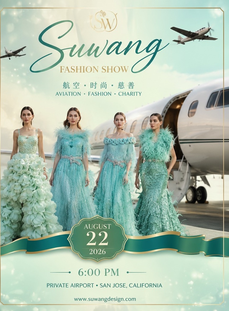 Sue Wang August 22 fashion show campaign poster