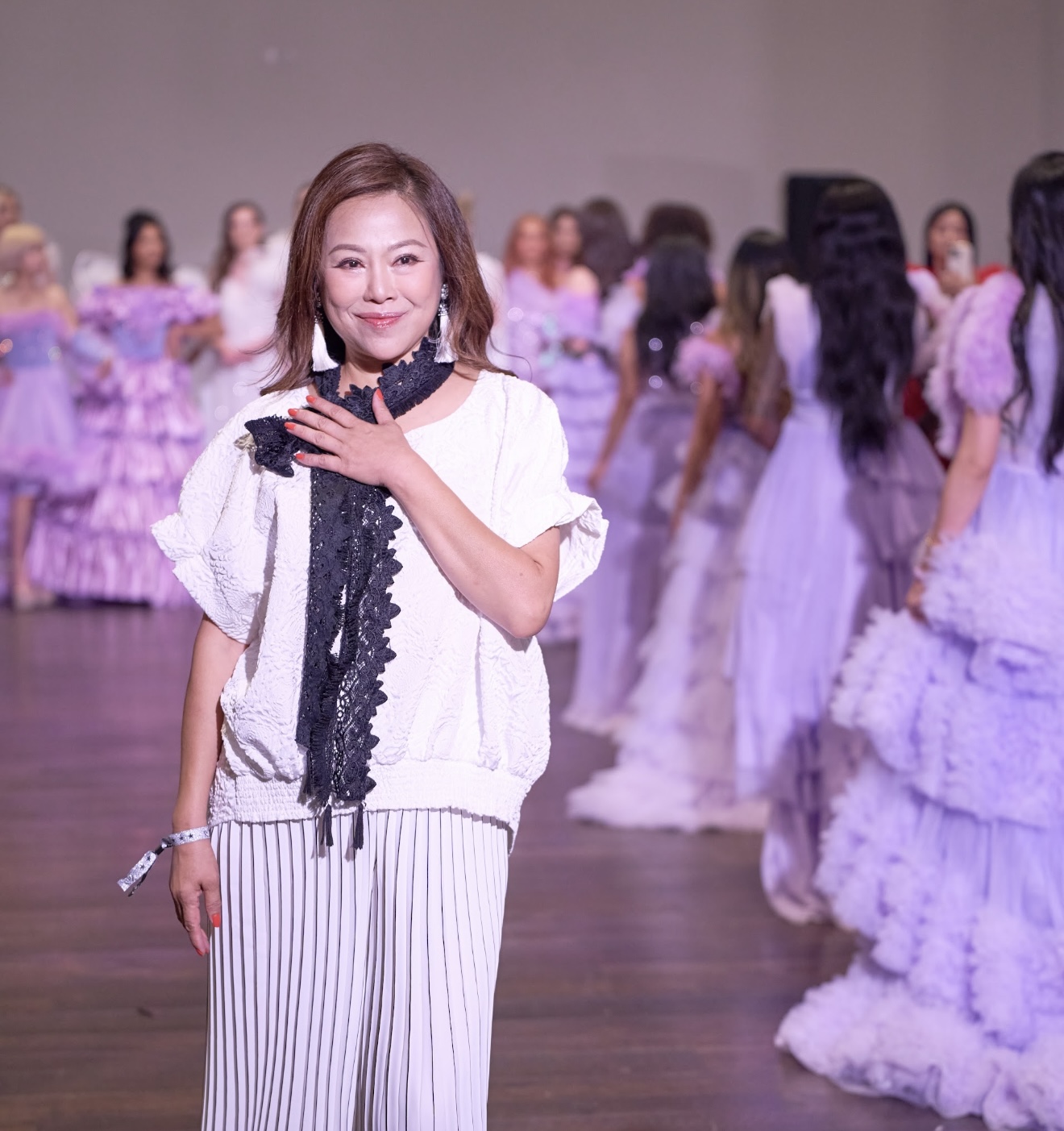 Sue Wang on runway